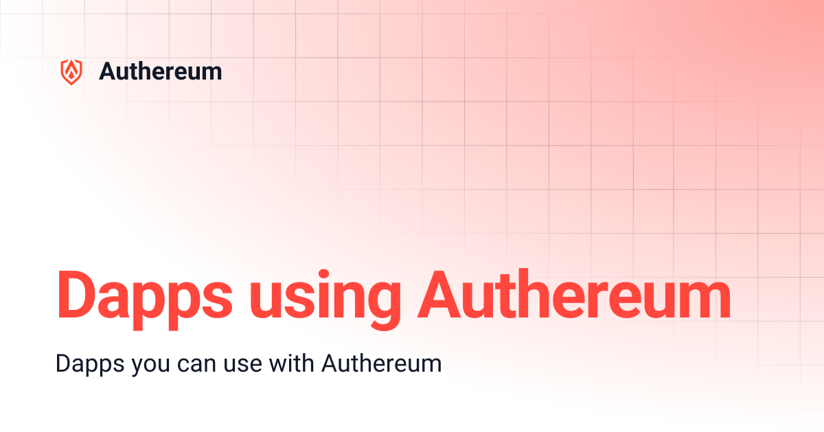 Dapps using Authereum | Authereum